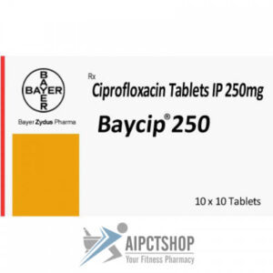 Baycip (Cipro) 250mg 1 box = 100 tabs
